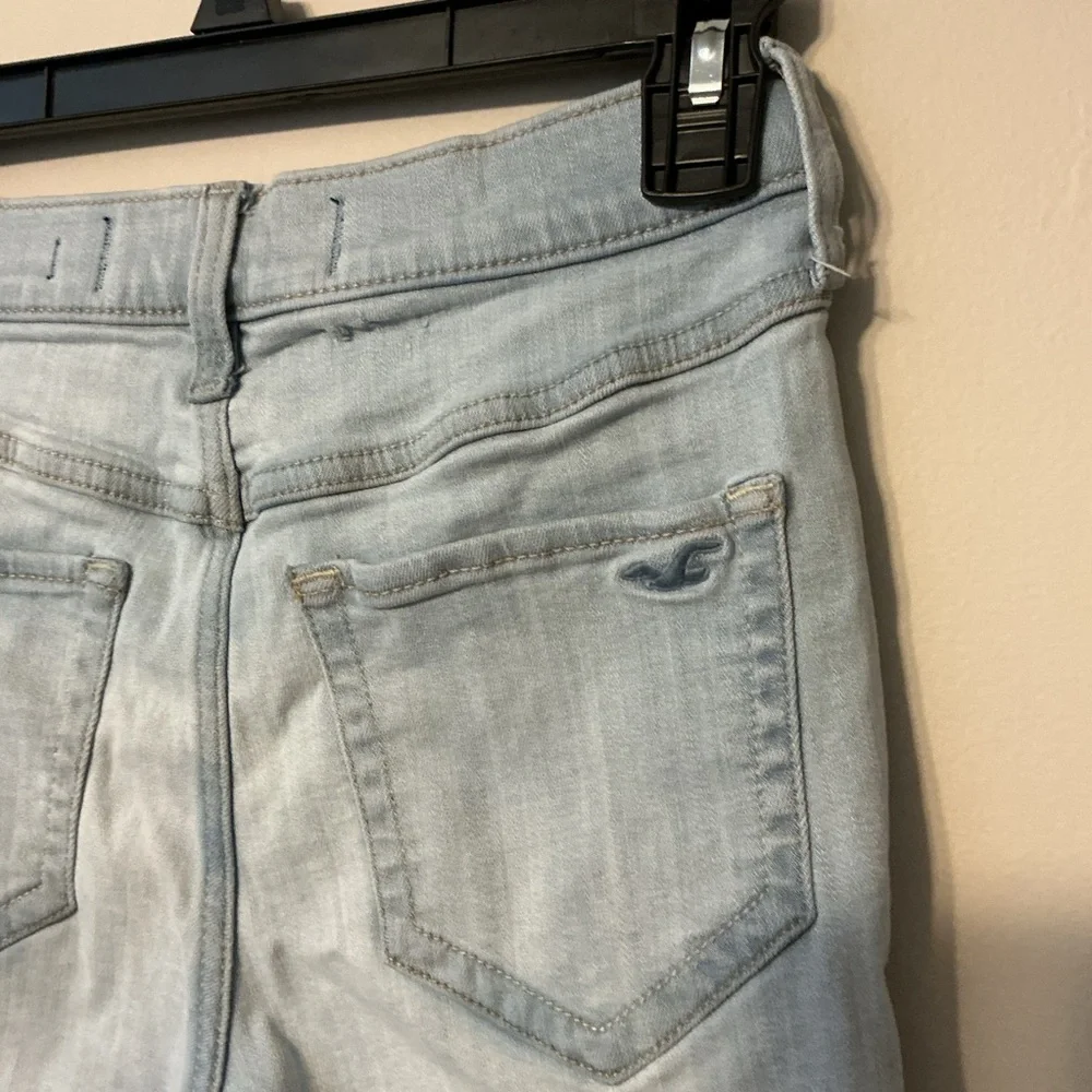 Hollister Light Blue High-Rise Denim Shorts